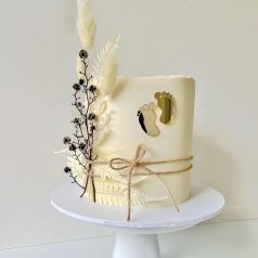 Akril lábnyom/tappancs fényes arany 6 db/cs