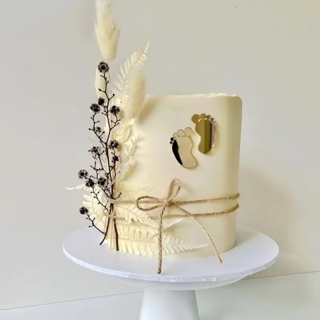 Akril lábnyom/tappancs fényes arany 6 db/cs