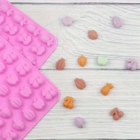 Gyümölcs alakú gumicukor szilikon forma