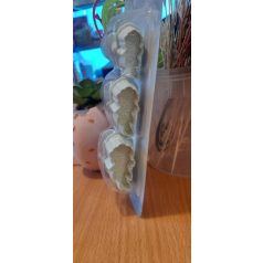   Műanyag fondant/marcipán kiszúró apró rózsaminta 3 db/cs