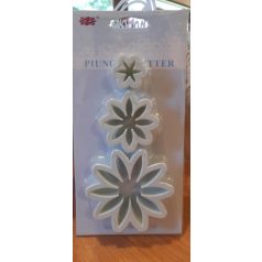 Műanyag kiszúró virág 3 db-os