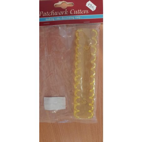 Műanyag fondant/marcipán mintázó hullámos szegélyminta