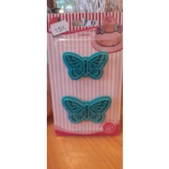 Keksz/fondant mintázó kiszúró 2 db-os pillangó