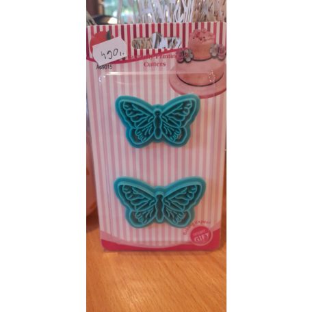 Keksz/fondant mintázó kiszúró 2 db-os pillangó