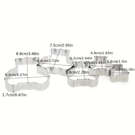 Sütemény kiszúró maci 8,3*8,8 cm