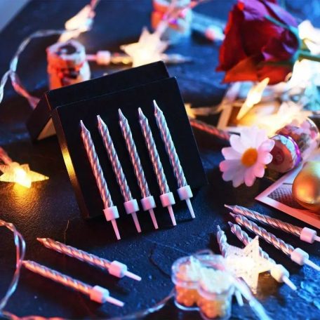 Csomagolt számgyertya mini ezüst 10 db/cs