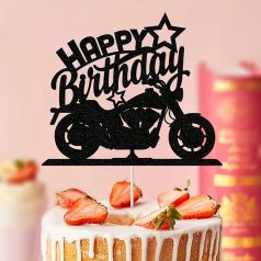 Motoros boldog születésnapot tortabeszúró
