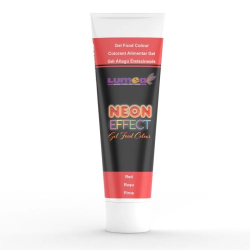 Piros Neon hatású ételfesték gél, 30 g - Lumea Colors