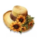 Őszi dekoráció szalmakalap 1 db/cs