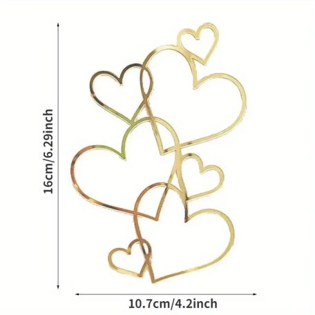 Piros szív tortadísz