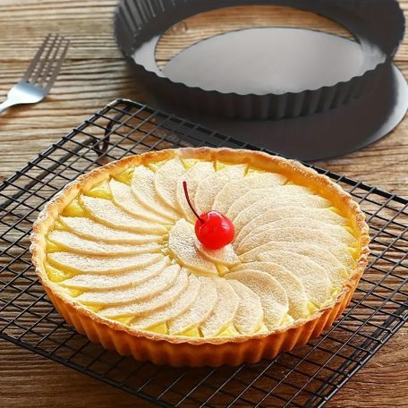 Kivehető aljú kerek pite sütőforma 24 cm