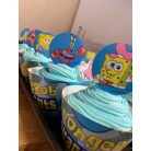 Sponge Bob cupcake nyomtatott ostyalap
