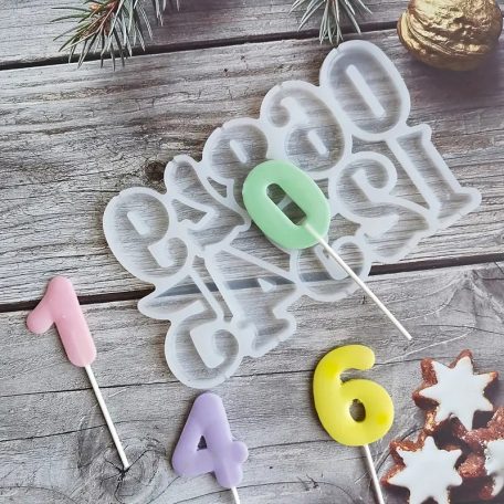 Szilikon szám nyalókaforma