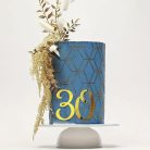 Arany színű szám torta dísz