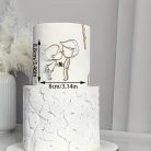 Szerelmespár fényes arany tortadísz