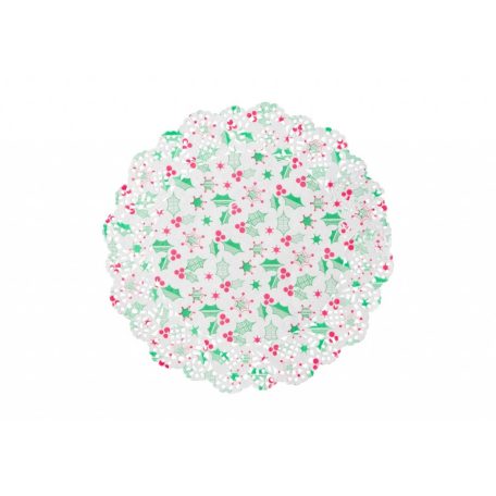 Karácsonyi tortaalátét - 26,5 cm - 10 db