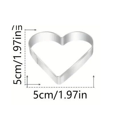 Szív alakú sütemény kiszúró 5 cm