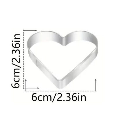Szív alakú sütemény kiszúró 6 cm