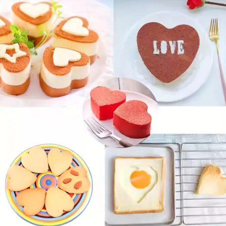 Szív alakú sütemény kiszúró 6 cm