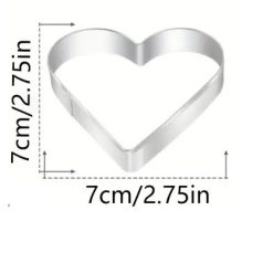 Szív alakú sütemény kiszúró 7 cm
