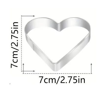 Szív alakú sütemény kiszúró 7 cm