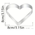 Szív alakú sütemény kiszúró 8 cm