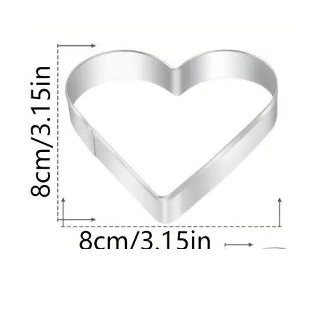 Szív alakú sütemény kiszúró 8 cm