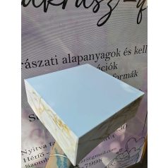   Süteményes doboz arany-fehér márvány mintával 22x22x8cm