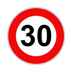 Tortaostya közlekedési tábla 30