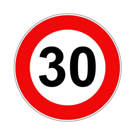 Tortaostya közlekedési tábla 30