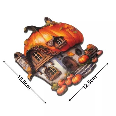 Őszi dekoráció ház tök tetővel