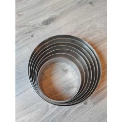 Rozsdamentes acél tortakarika 6 cm magas 26 cm átmérőjű