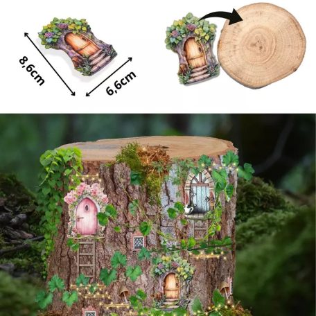 Őszi dekoráció Tündér ajtó kicsi leveles