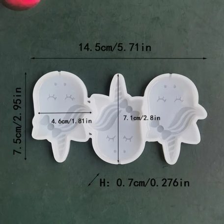 Szilikon unikornis forma