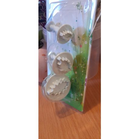 Rugós levél kiszúró cakkos 3 db-os