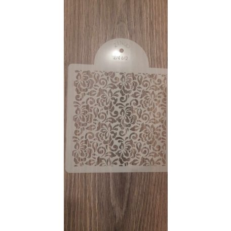 Stencil apró virág mintával